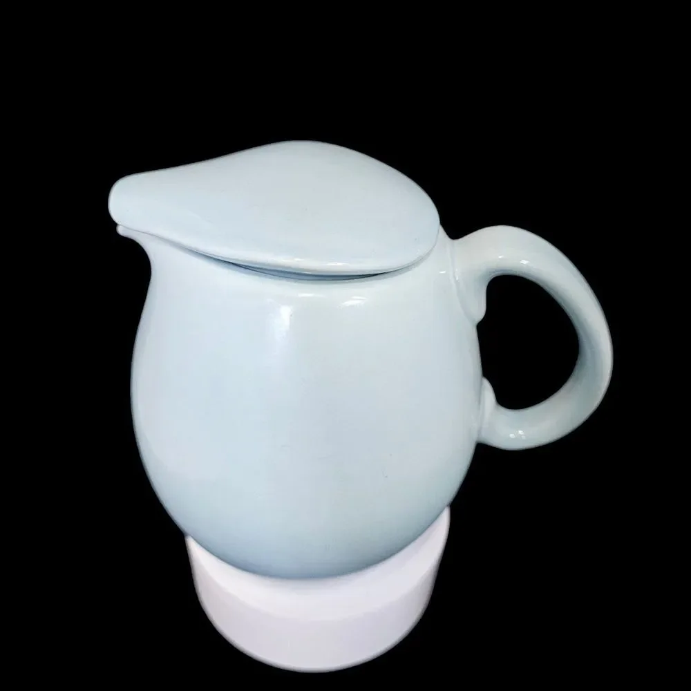 Vintage Russel Wright Iroquois Casual Mid Century Blue China 32oz Pitcher W/ Lid